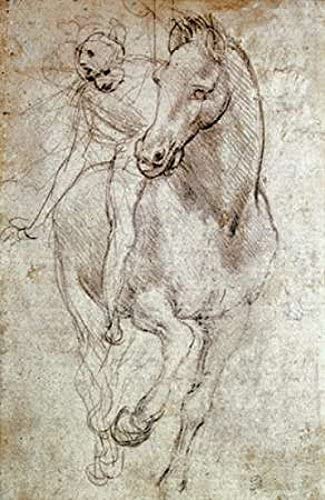 Man riding horse drawing